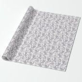Vintage Blue Mermaid & Sea Life Pattern Cadeaupapier (Uitgerold)