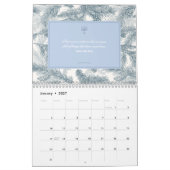 Vintage Blue Pine Botanical Motivational Calendar Kalender (Jan 2027)