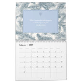 Vintage Blue Pine Botanical Motivational Calendar Kalender (Feb 2027)