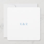 Vintage Blue Square Elegant Wedding  (Achterkant)
