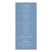 Vintage Blue Toile Monogram Wedding Programs Reclamekaart (Achterkant)