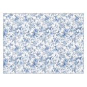 Vintage Blue White Floral Toile Elegant Tafelkleed (Voorkant (Horizontaal))
