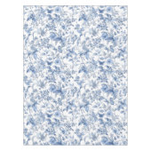 Vintage Blue White Floral Toile Elegant Tafelkleed (Voorkant)