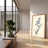 Vintage Bluebell Bloemstuk Canvas Wandkunst Poster
