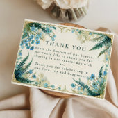 Vintage Bluebell Botanical Wedding Bedankkaart