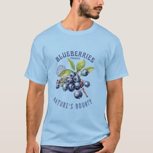 Vintage Blueberry – Botanical Fruit T-shirt (Voorkant)