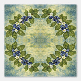 Vintage Blueberry Wreath Wallpaper Behang