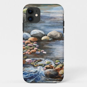 Vintage Blues & Earth Tones Landschaps Kunst Case-Mate iPhone Case