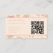 Vintage Blush Bloem Boog Branding Visitekaartje (Achterkant)