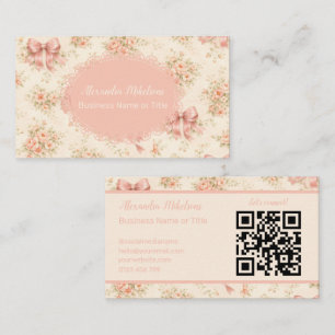 Vintage Blush Bloem Boog Branding Visitekaartje