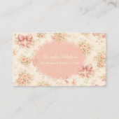 Vintage Blush Bloem Boog Branding Visitekaartje (Voorkant)