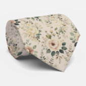 Vintage Blush Bloemmotief Stropdas (Opgerold)