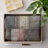 Vintage Blush Goud geprägede Kolibrie Decoupage Tissuepapier (Geschenk)