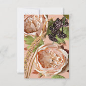 Vintage Blush & Plum Floral Response RSVP (Achterkant)