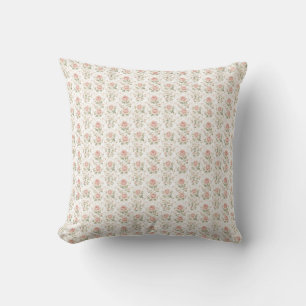 Vintage Blush Roos Bloemmotief Kussen