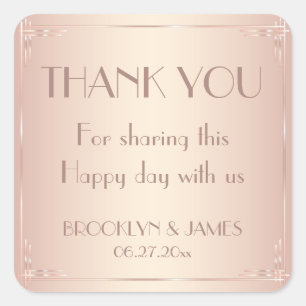 Vintage Blush Wedding Stickers