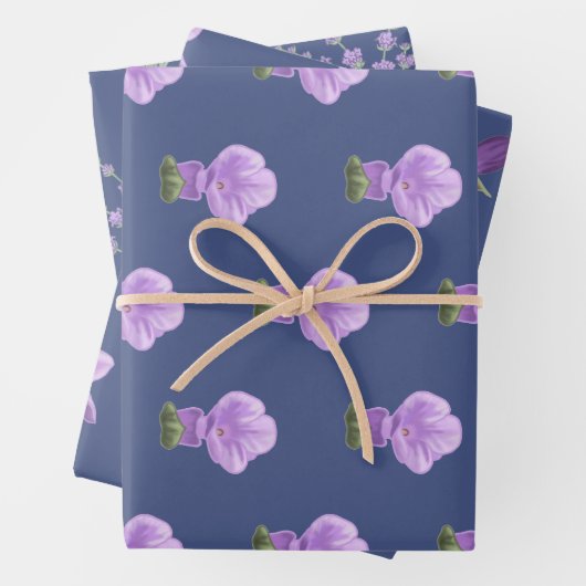 Vintage Blüten Packpapier Blatt Inpakpapier Vel (In situ)