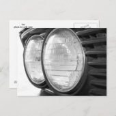 vintage BMW koplampen briefkaart (Voorkant / Achterkant)