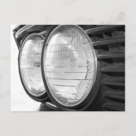 vintage BMW koplampen briefkaart