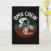 Vintage BMX Crew Track Racing Biker Kaart (Gele Bloem)