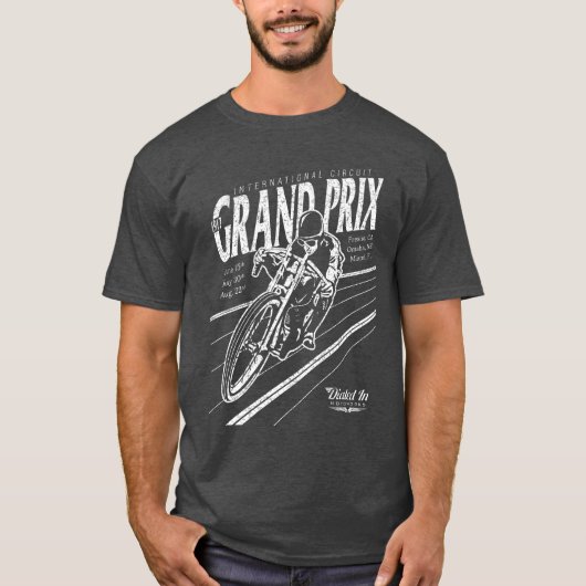 Vintage Board Tracker Grand Prix Motorcycle Shirt (Voorkant)