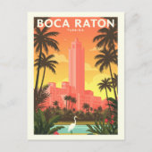 Vintage Boca Raton Florida Briefkaart (Voorkant)