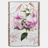 Vintage Bodembostel Floral Garden Throw Deken (Voorkant Verticaal)
