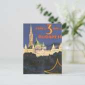 Vintage Boedapest Briefkaart (Staand voorkant)
