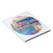 Vintage Boedapest, cirkel Notitieblok (Schuin)