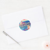 Vintage Boedapest, cirkel Ronde Sticker (Envelop)