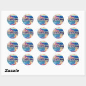 Vintage Boedapest, cirkel Ronde Sticker (Vel)