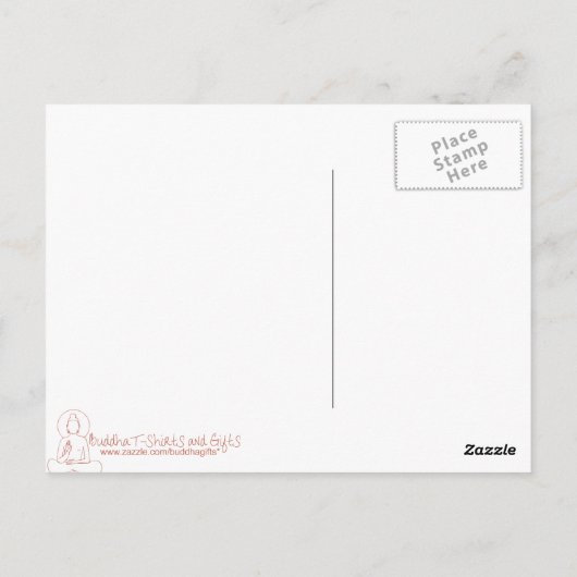 Vintage Boeddha Briefkaart (Achterkant)