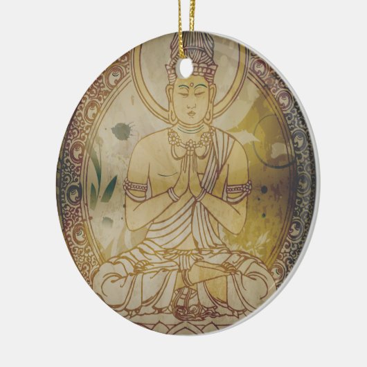 Vintage Boeddha Keramisch Ornament (Links)