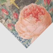 Vintage Boek Ephemera Roos Floral Emma Tissuepapier (Detail)
