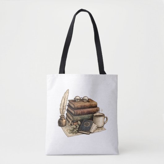 Vintage Boeken & Cozy Leeshoek | Tote Bag (Voorkant)