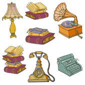 Vintage Boeken Journaling  Sticker