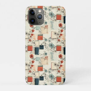 Vintage Boeken Koraal Teal Bloemenschriftboek Case-Mate iPhone Case