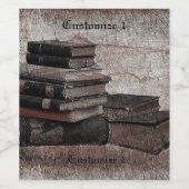 Vintage boekovers wijn etiket (Enkel label)