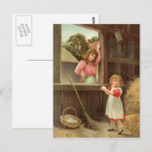 Vintage Boerderij Briefkaart (Voorkant / Achterkant)