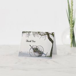 Vintage Boerderij Equipment Snow Photo Bedankkaart