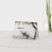 Vintage Boerderij Equipment Snow Photo Bedankkaart (Voorkant)