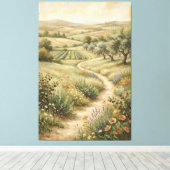 Vintage boerderij landschap muurkunst canvasprint canvas afdruk (Insitu (Houten vloer))