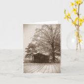 Vintage Boerderij Notecard Kaart (Gele Bloem)