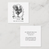 Vintage Boerderij Square Visitekaartje Chicken Ban (Voorkant / Achterkant)