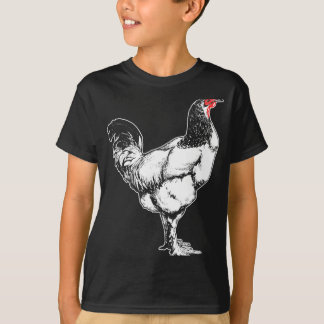 Vintage boerderijhaan minimalistisch kip ontwerp _ t-shirt