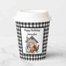 Vintage Boerderijstijl Haan Verjaardag Papieren Be
