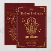 Vintage Bohemian art symbols Kaart (Voorkant / Achterkant)