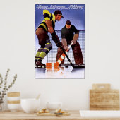 Vintage Bohman und Mahren Hockey Poster (Keuken)