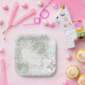 Vintage Boho Bloem- en Vlinderpatroon Papieren Bordje (Feest)