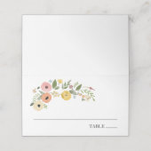 Vintage Boho Bloem Naam Plaatjes Plaatskaartje (Buitenkant ongevouwen)